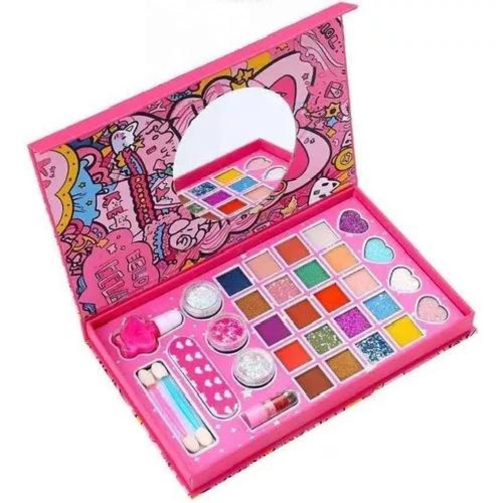 MAQUILLAJE INFANTIL PARA NIÑAS, MALETA, PERFUME Y SET DE BROCHAS - 6