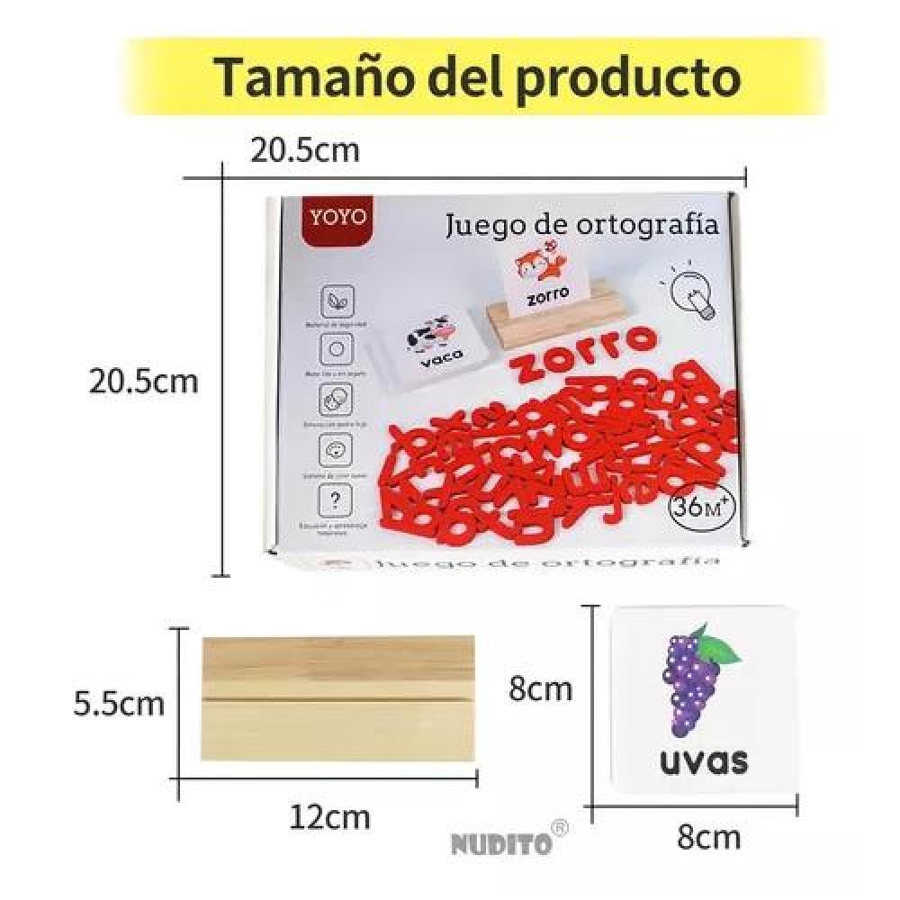 JUGUETE EDUCATIVO DE ORTOGRAFÍA EN ESPAÑOL, TARJETA DIDÁCTICA - 1