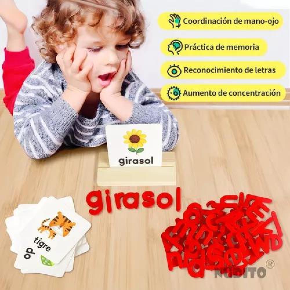 JUGUETE EDUCATIVO DE ORTOGRAFÍA EN ESPAÑOL, TARJETA DIDÁCTICA - 6