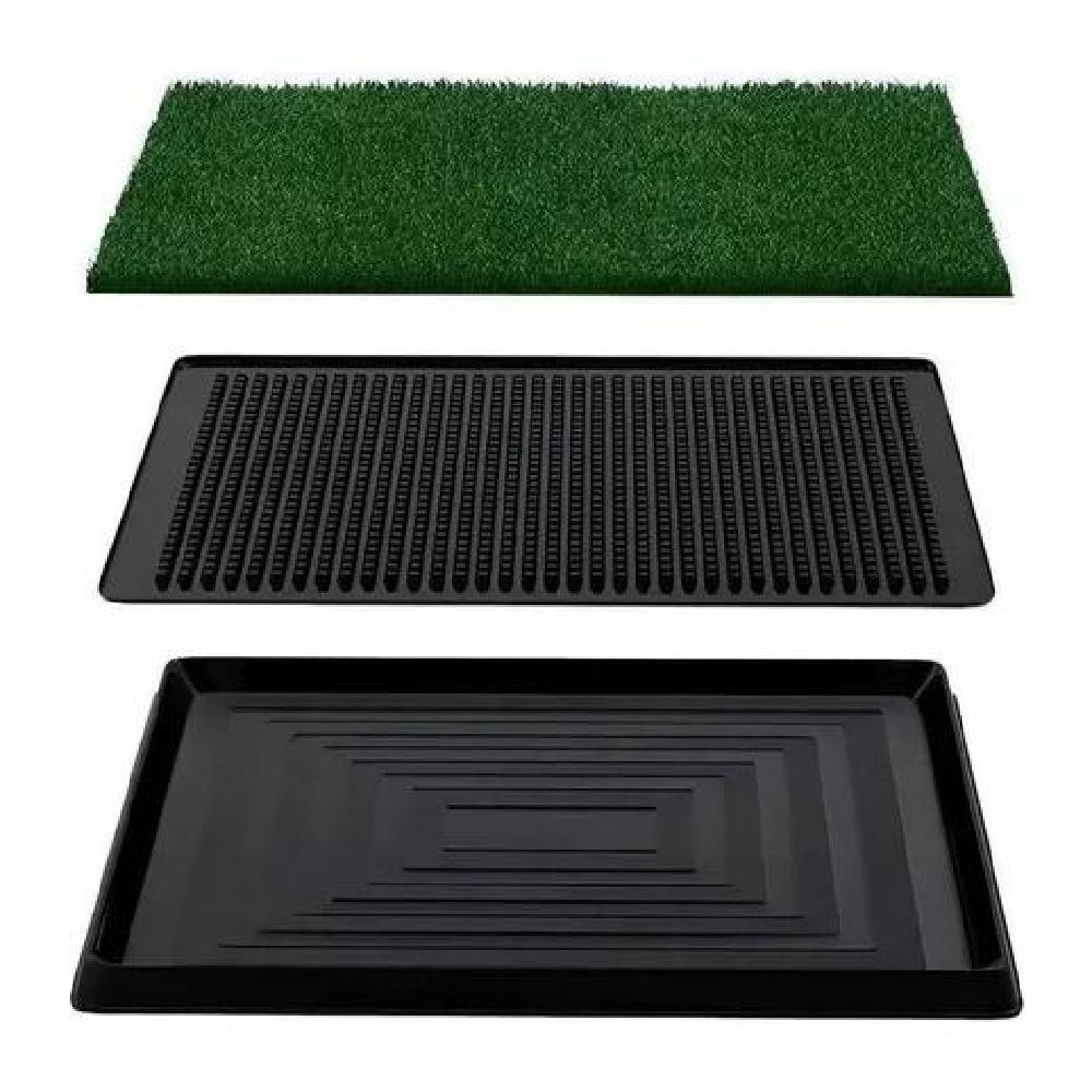 BAÑO PORTÁTIL CON CÉSPED PARA PERROS GRANDE XL 51X76CM - 3