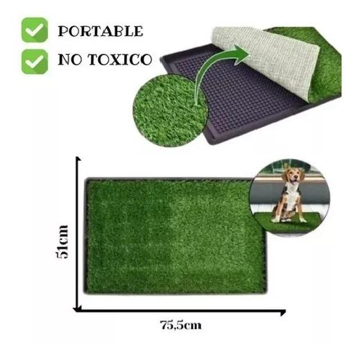 BAÑO PORTÁTIL CON CÉSPED PARA PERROS GRANDE XL 51X76CM - 5