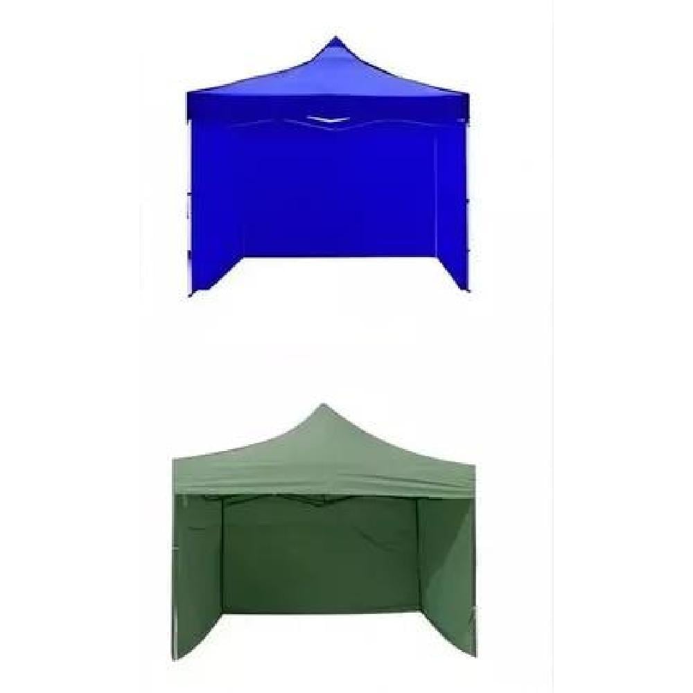 LONA DE REPUESTO PARA PARED LATERAL DE TOLDO PLEGABLE, 3X3 M, JARDÍN, COLOR ROJO - 2