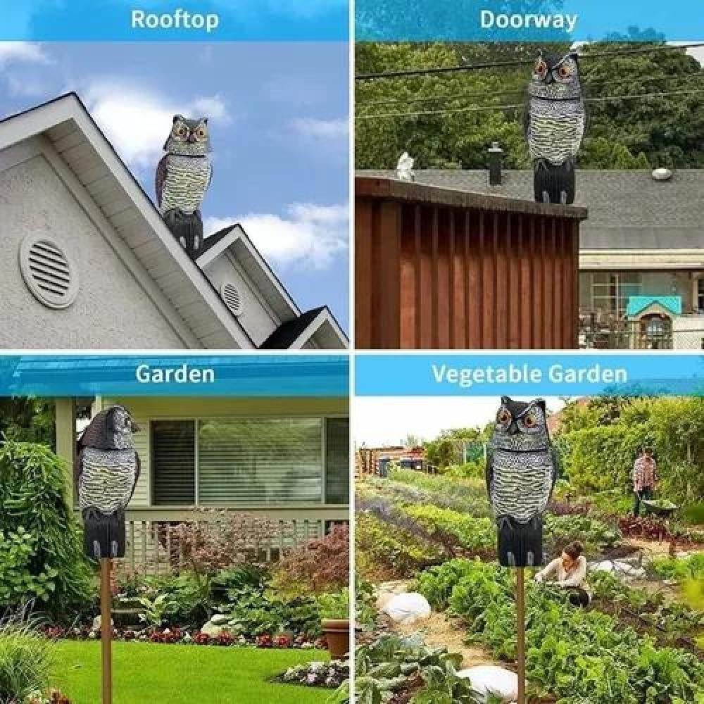 BÚHO REALISTA, ESPANTAPÁJAROS PARA PALOMAS Y PÁJAROS - 5