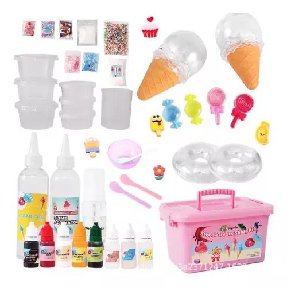 KIT PARA HACER SLIME HELADO INCLUYE TODOS LOS ACCESORIOS ROSADO - 3