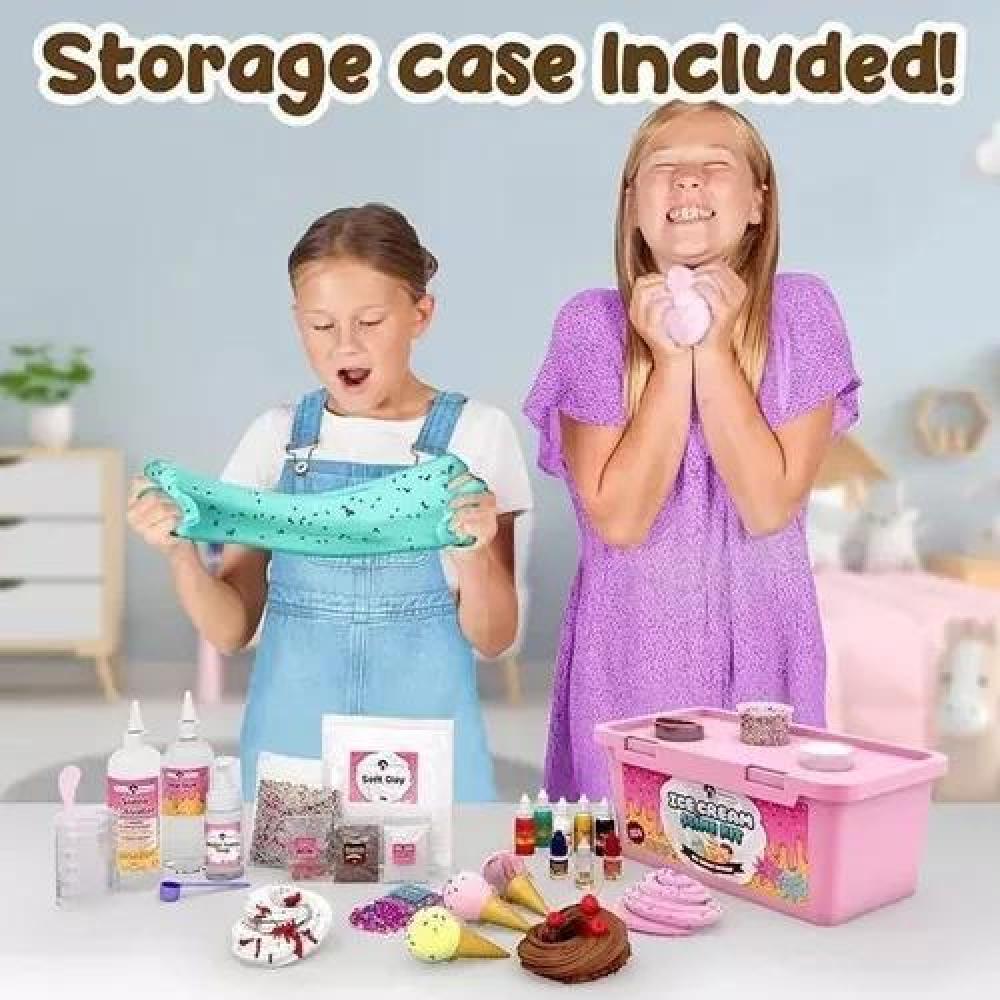 KIT PARA HACER SLIME HELADO INCLUYE TODOS LOS ACCESORIOS ROSADO - 7