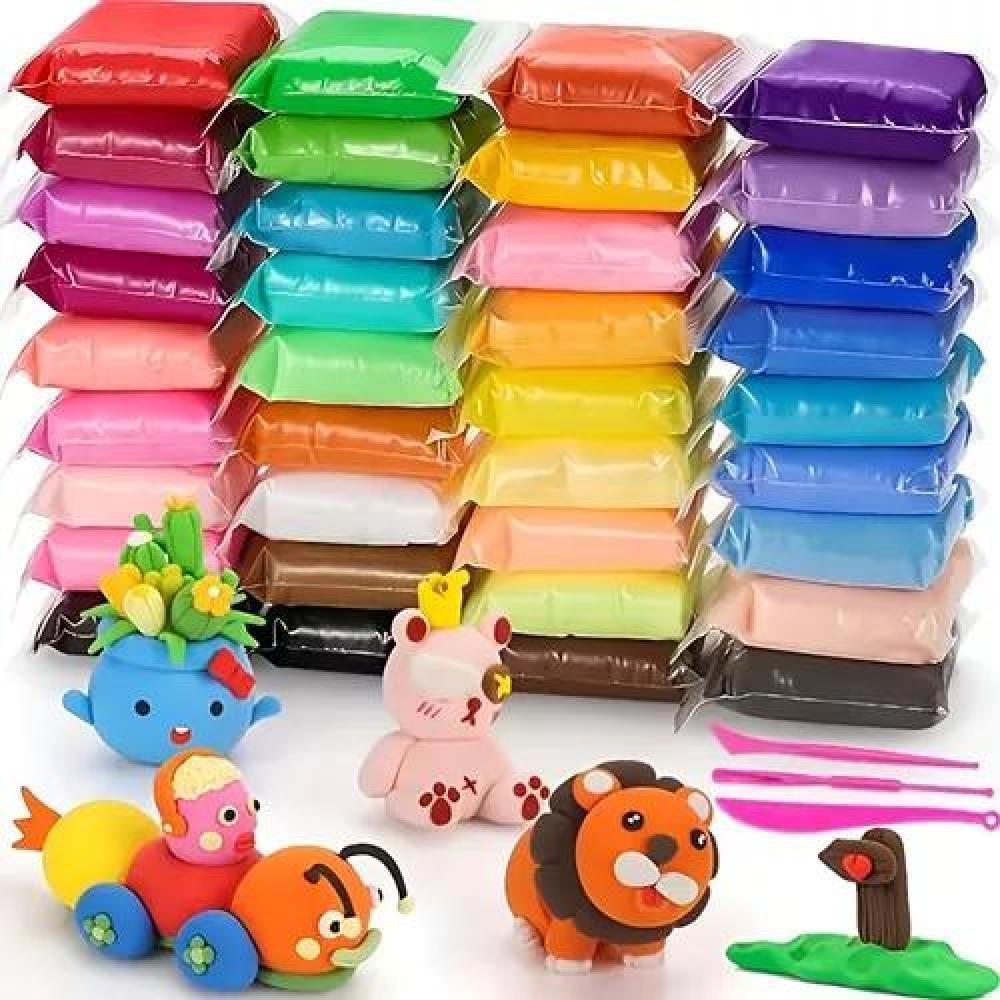 12 MASAS MOLDEABLES FUMMY TIPO GOMA EVA GUMMY SLIME + ESTECAS COLOR 24 - 3