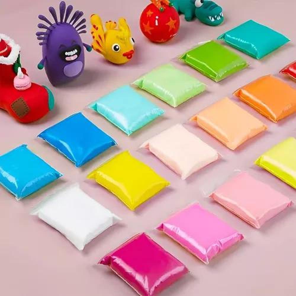 12 MASAS MOLDEABLES FUMMY TIPO GOMA EVA GUMMY SLIME + ESTECAS COLOR 24 - 4