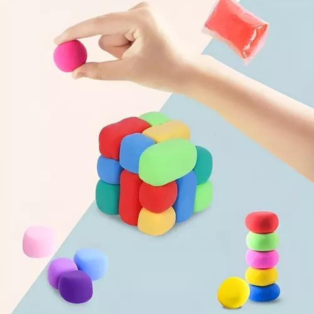 12 MASAS MOLDEABLES FUMMY TIPO GOMA EVA GUMMY SLIME + ESTECAS COLOR 24 - 5