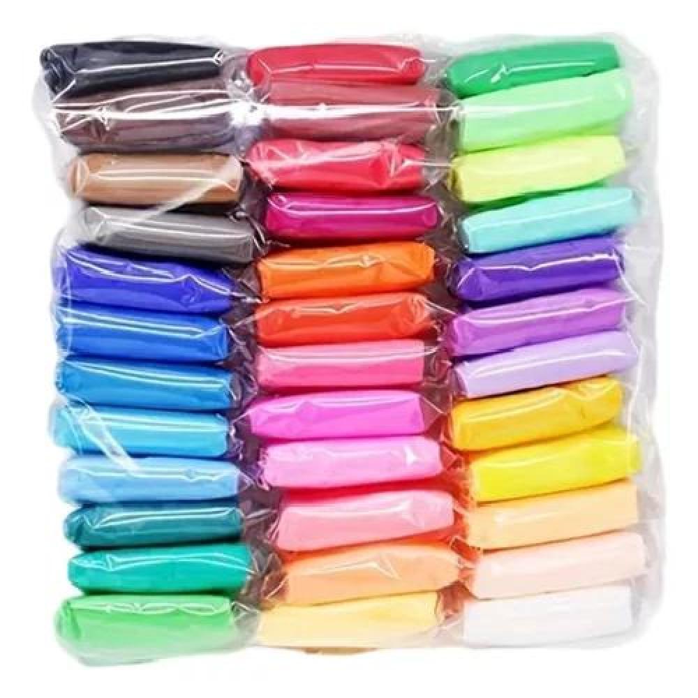 12 MASAS MOLDEABLES FUMMY TIPO GOMA EVA GUMMY SLIME + ESTECAS COLOR 24 - 7