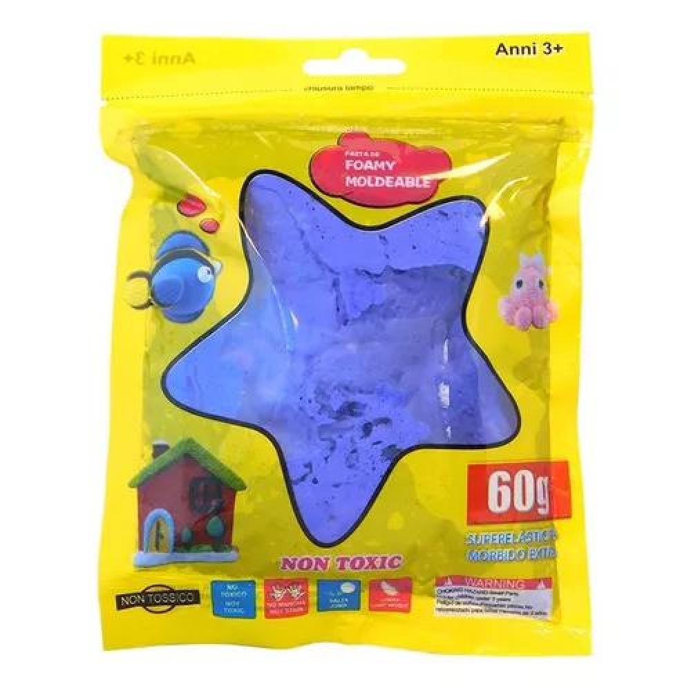 3 BOLSAS DE FOAMY MOLDEABLE 60 G COLOR MIXTO SLIME DIDÁCTICO - 1