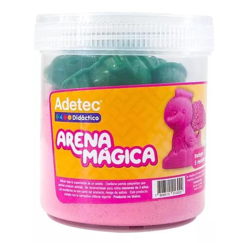 ARENA MÁGICA COLORES 450 G CON 5 MOLDES ADETEC COLOR BEIGE - 1