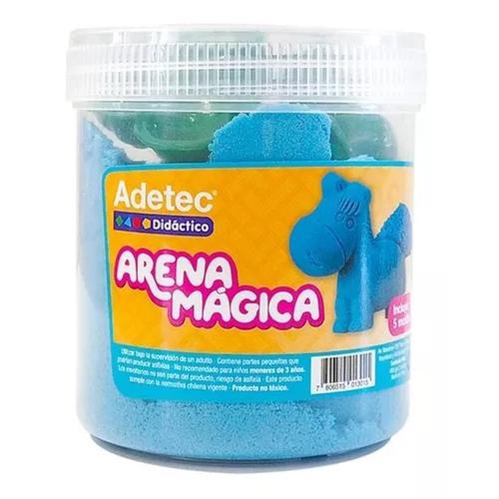 ARENA MÁGICA COLORES 450 G CON 5 MOLDES ADETEC COLOR AZUL - 3
