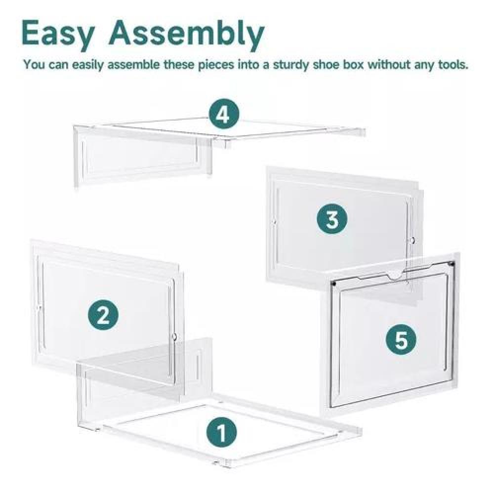 CAJA ORGANIZADORA TRANSPARENTE APILABLE PARA ZAPATOS - 6