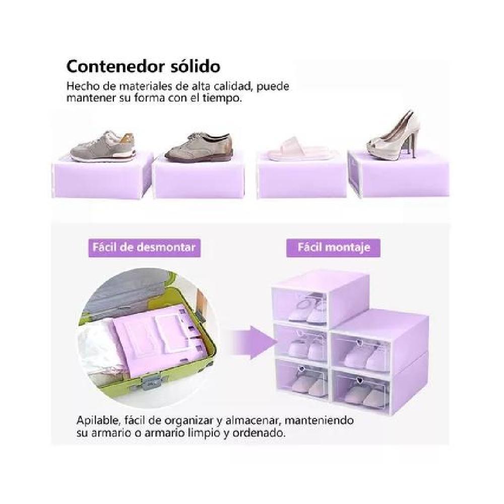 10 PIEZAS ZAPATERAS ORGANIZADORAS PÚRPURAS - 6