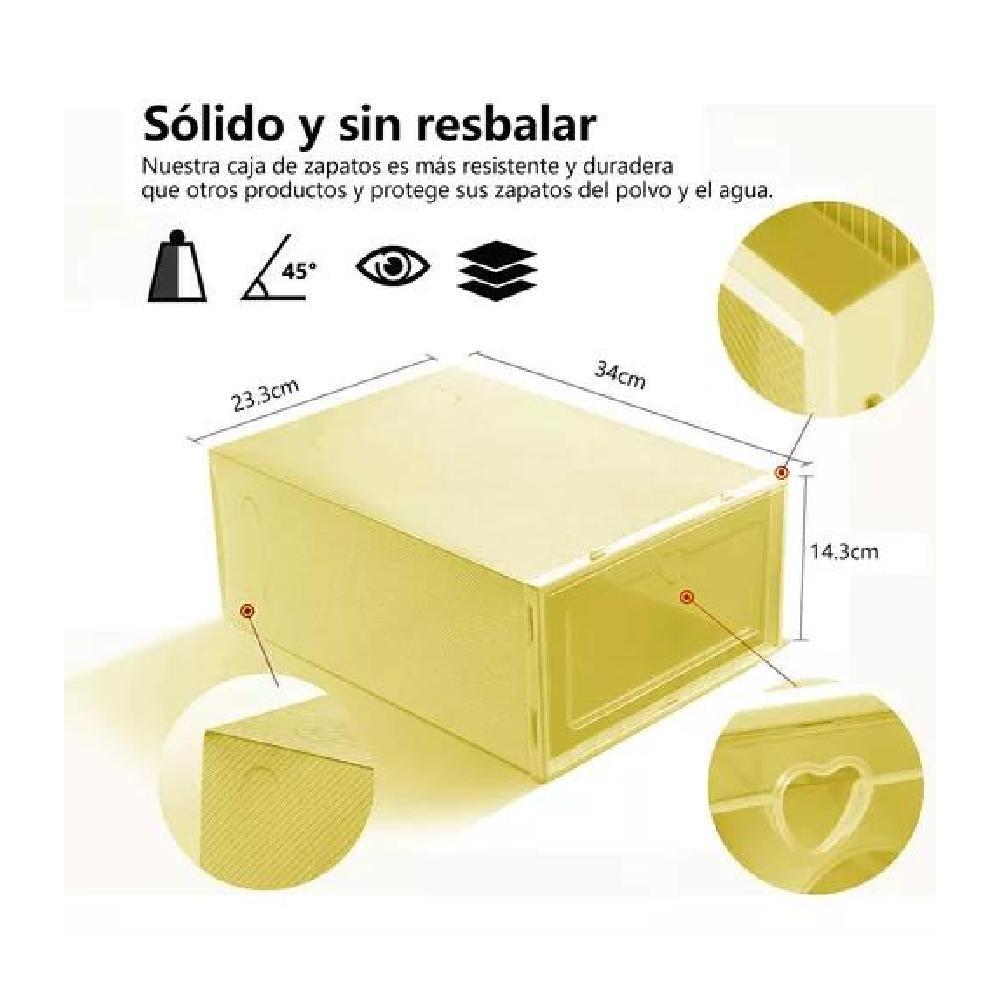 10 PIEZAS ZAPATERAS ORGANIZADORAS AMARILLAS - 3