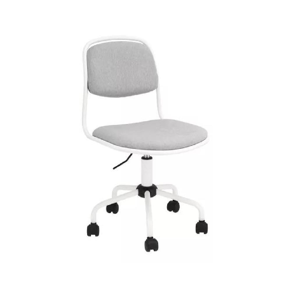 SILLA DE ESCRITORIO CON TAPIZADO DE TELA MELANGE COLOR GRIS - 1