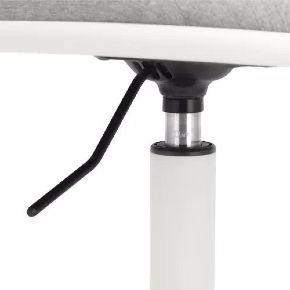 SILLA DE ESCRITORIO CON TAPIZADO DE TELA MELANGE COLOR GRIS - 3
