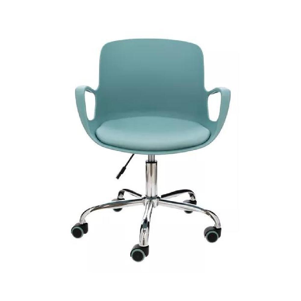 SILLA DE ESCRITORIO CON BRAZOS COLOR TURQUESA - 3