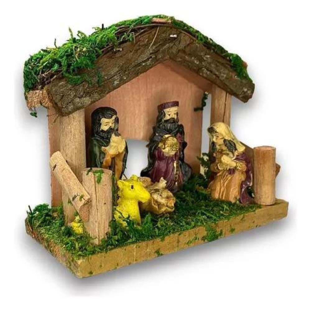 PESEBRES NAVIDEÑOS NACIMIENTO, PESEBRE DE MADERA 11 CM - 2