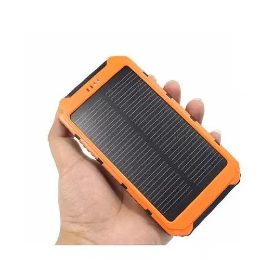 BATERÍA PORTÁTIL EXTERNA 20,000 MAH, 2 USB, SOLAR POWER BANK, NEGRO - 1
