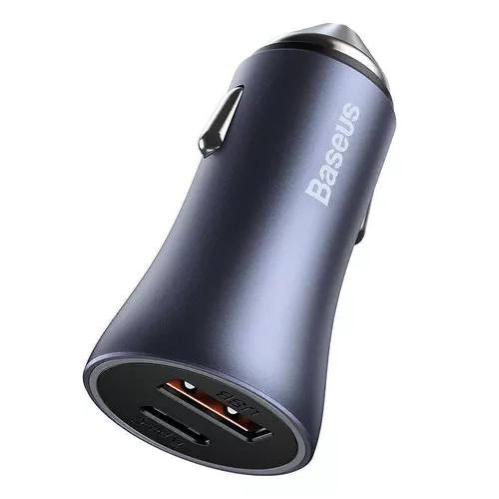 CARGADOR DOBLE USB/TIPO C 40W + CABLE TIPO C 5A 1M GRIS BASEUS - 5