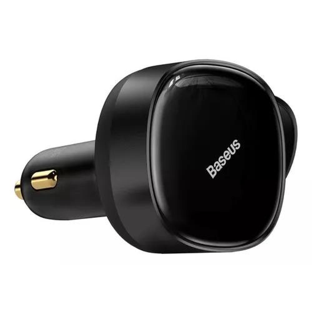 CARGADOR RÁPIDO AUTO BASEUS 2 EN 1 CABLE RETRÁCTIL 30W NEGRO - 5
