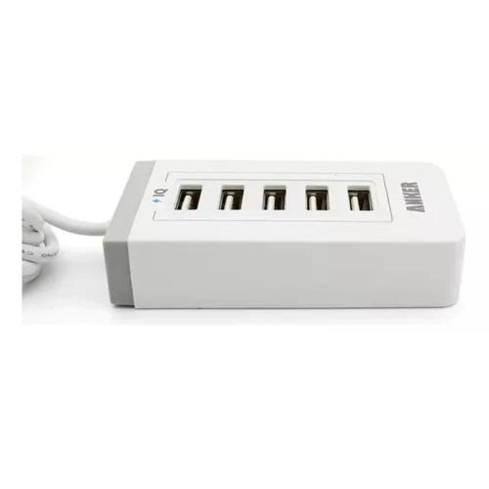 CARGADOR AUTO MÚLTIPLE 5 USB 50W ANKER BLANCO - 3