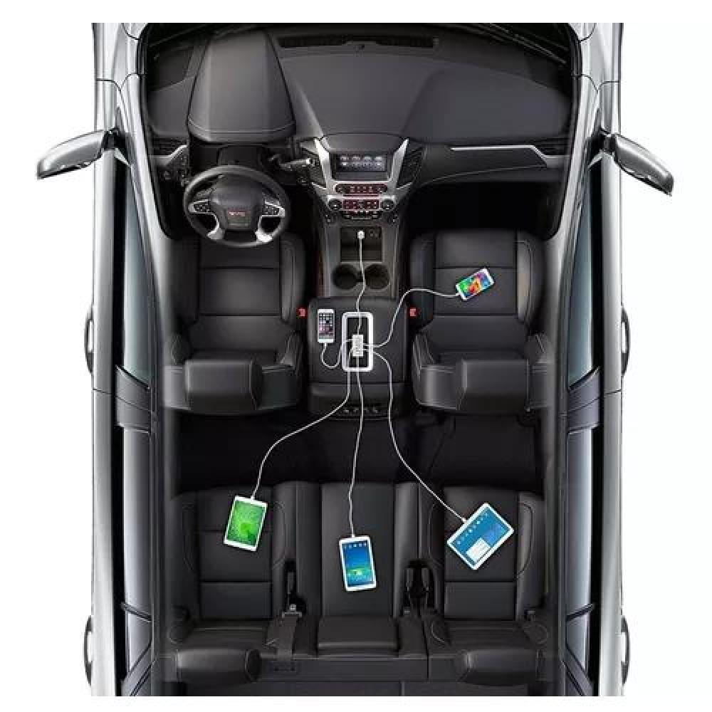 CARGADOR AUTO MÚLTIPLE 5 USB 50W ANKER BLANCO - 4