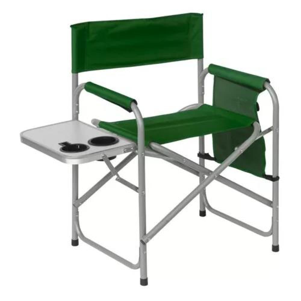SILLA PLEGABLE DE CAMPING CON MESITA VERDE - 1