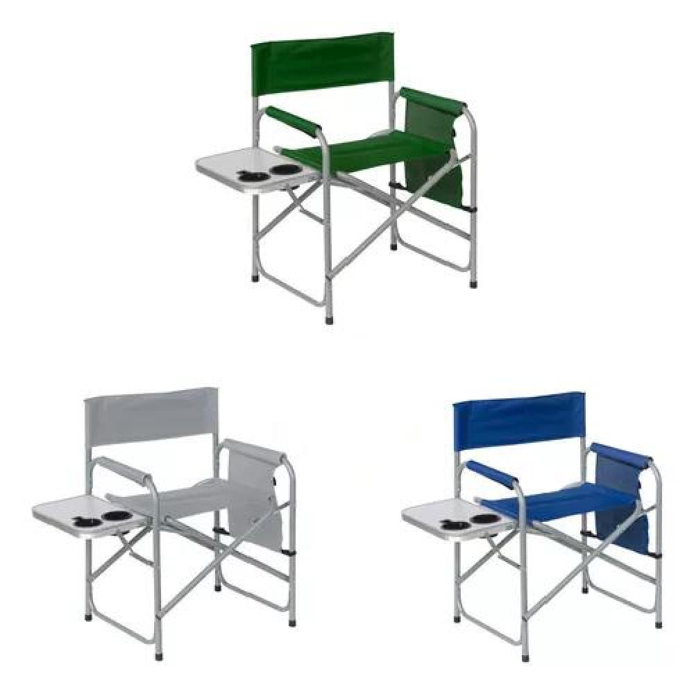 SILLA PLEGABLE DE CAMPING CON MESITA VERDE - 8