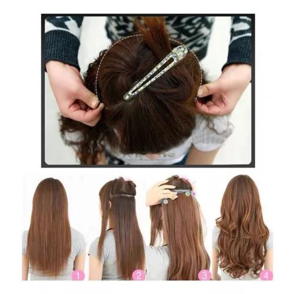 EXTENSIONES DE CABELLO, CORTINAS DE PELO LISO, 24 PULGADAS - 2