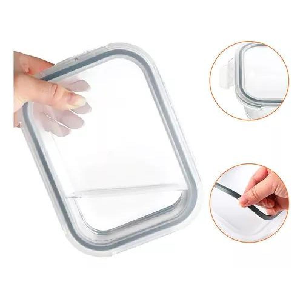 ORGANIZA TU COCINA: JUEGO DE 16 TARROS APILABLES CON TAPA HERMÉTICA, COLOR TRANSPARENTE - 3