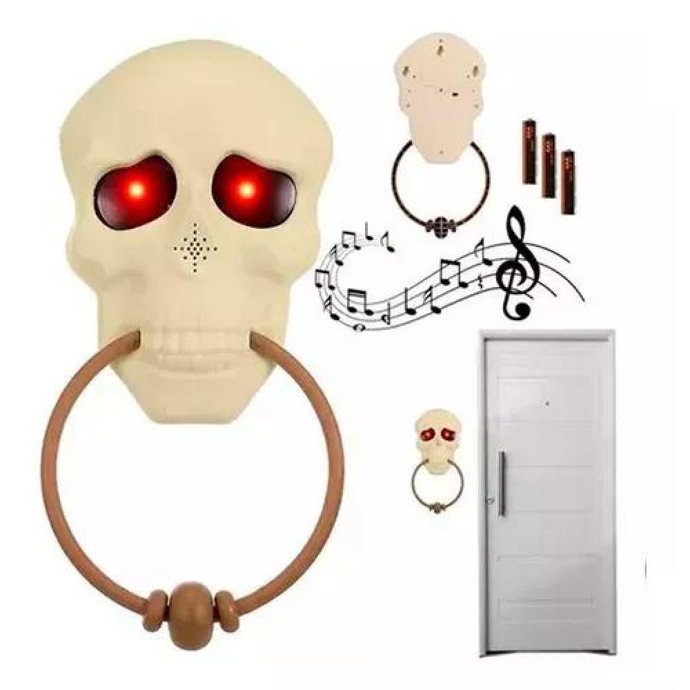 TIMBRE PARA PUERTA, DECORACIÓN DE HALLOWEEN, TERROR COLOR BLANCO - 1