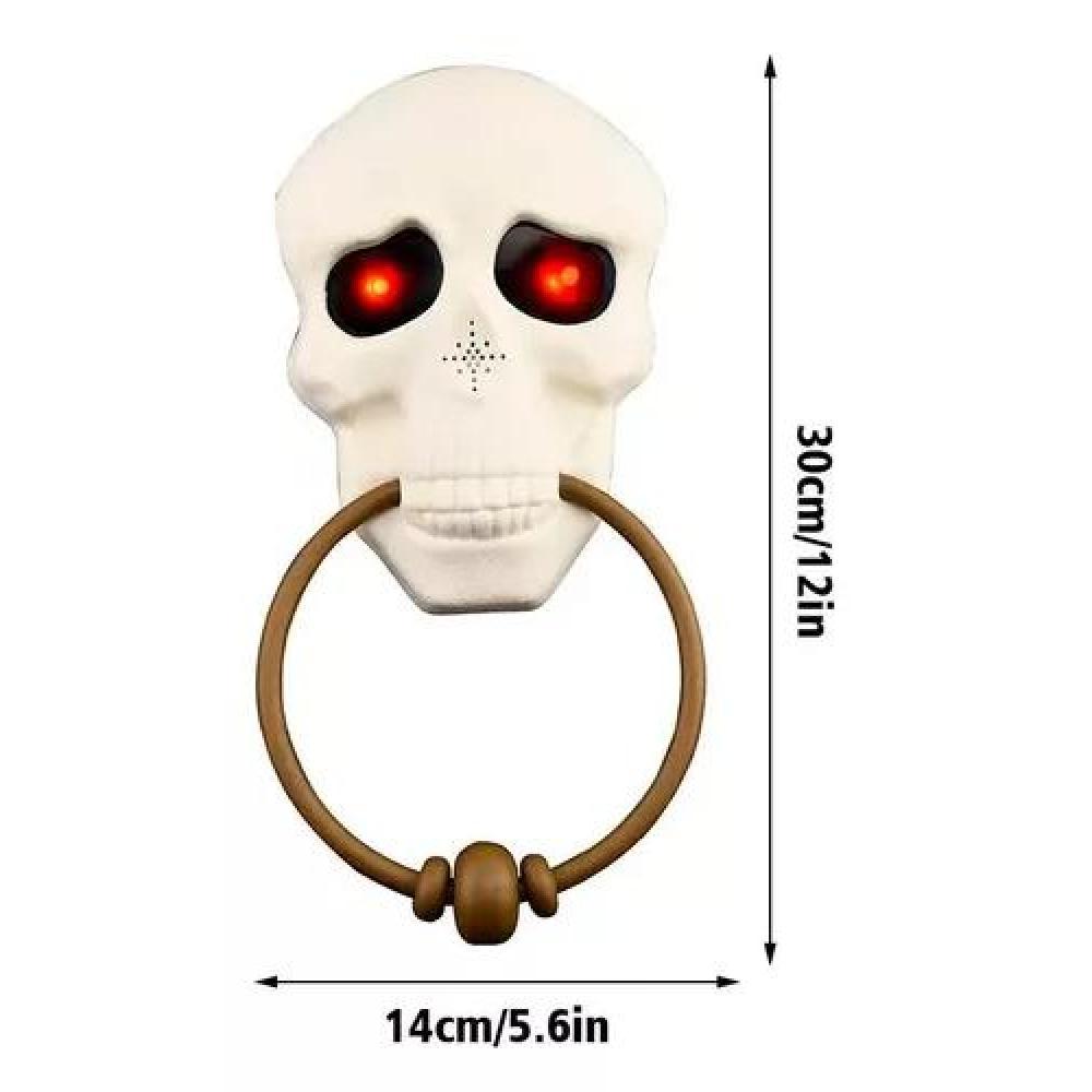 TIMBRE PARA PUERTA, DECORACIÓN DE HALLOWEEN, TERROR COLOR BLANCO - 3