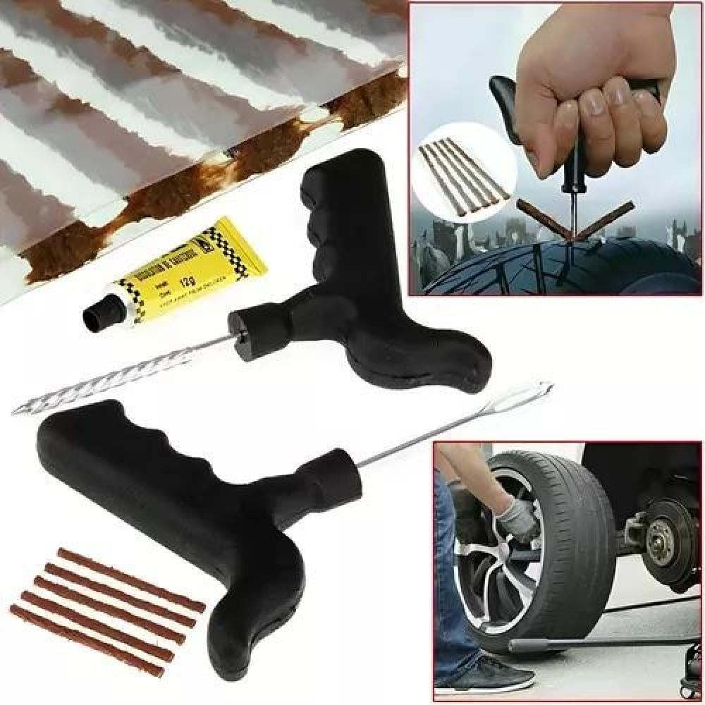 PACK DE 2 KITS DE EMERGENCIA PARA REPARACIÓN DE PINCHAZOS, NEUMÁTICOS, AUTO Y MOTO - 3