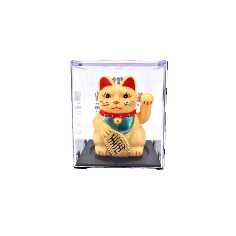 GATO DE LA SUERTE SOLAR, MANEKI NEKO, FENG SHUI, FORTUNA, MANO - 1