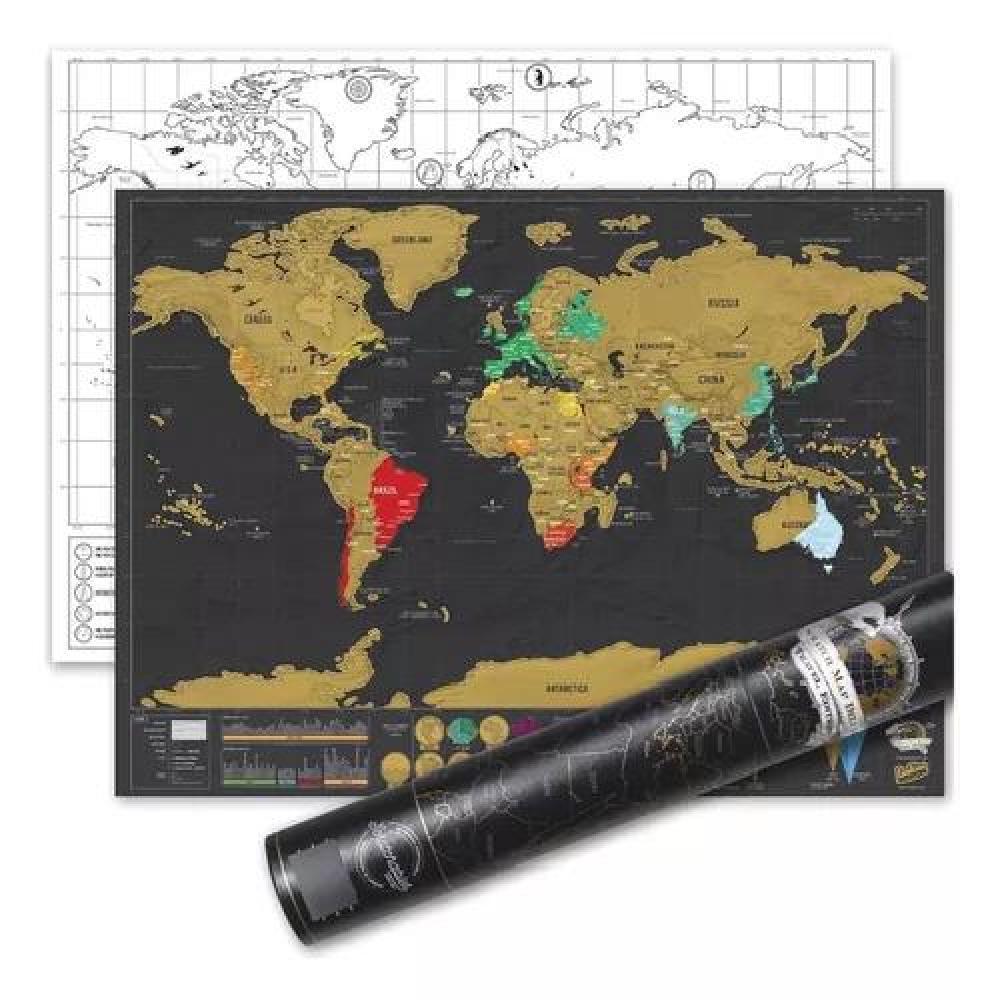 MAPA PARA RASCAR, VIAJES POR EL MUNDO, PAÍSES Y ESTADOS - 1