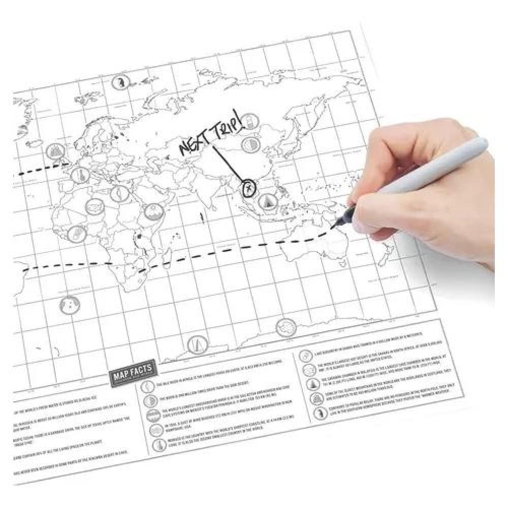 MAPA PARA RASCAR, VIAJES POR EL MUNDO, PAÍSES Y ESTADOS - 3