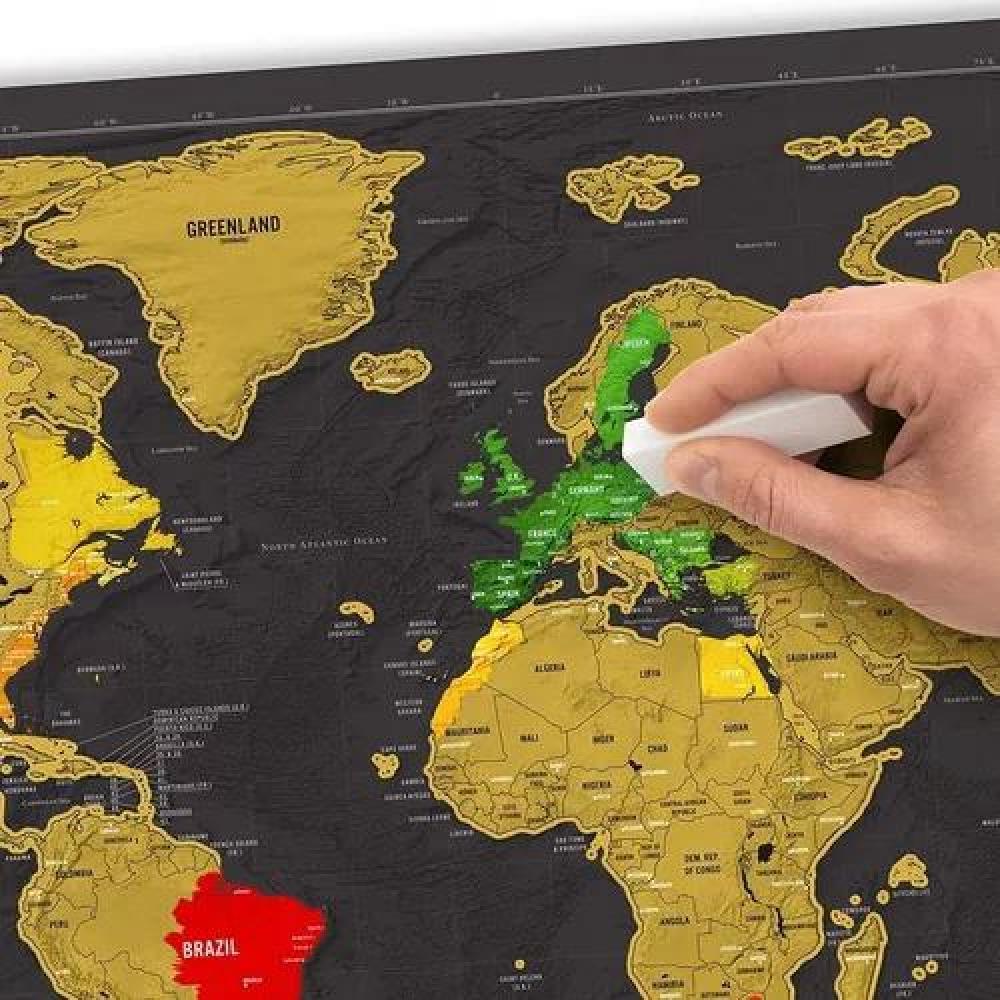 MAPA PARA RASCAR, VIAJES POR EL MUNDO, PAÍSES Y ESTADOS - 4