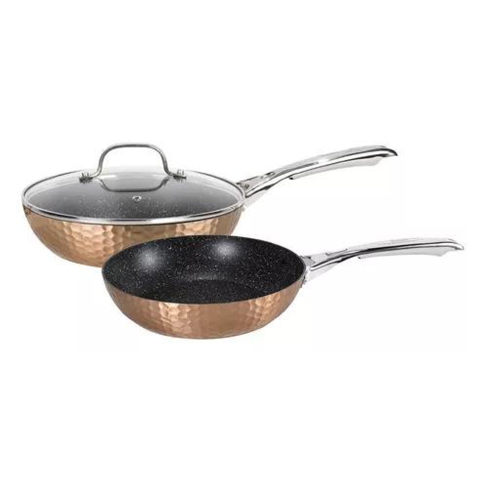 SET 2 SARTENES COBRE ANTIADHERENTE 28CM TAPA + 24CM - 1