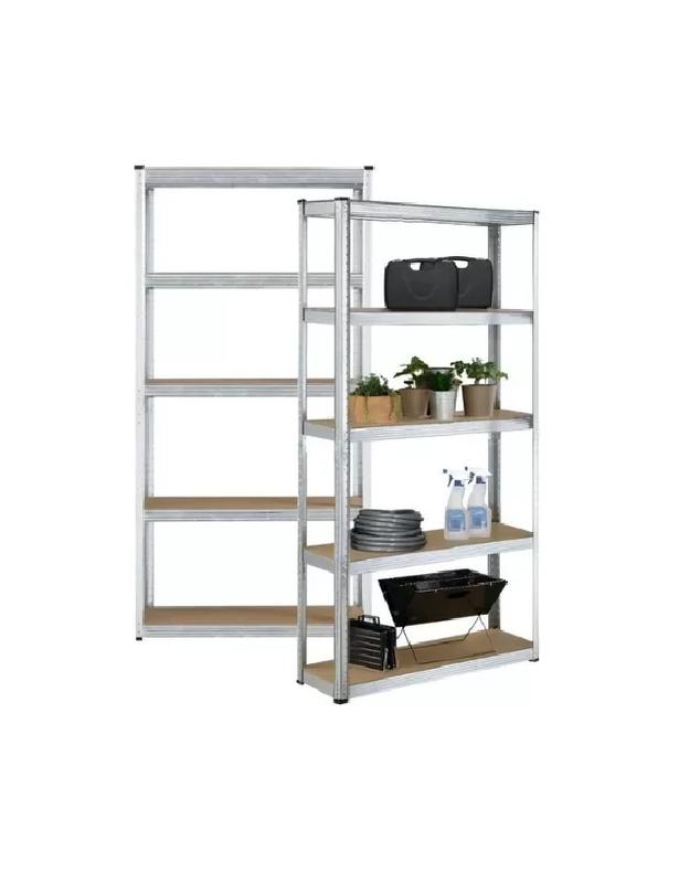 ESTANTE RACK METÁLICO 180X90X40CM GALVANIZADO IMSI HOME COLOR PLATEADO - 5