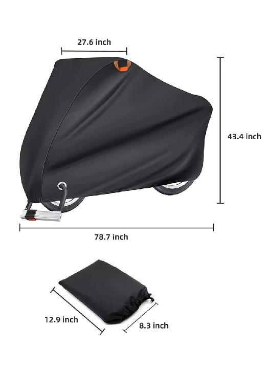 CARPA COBERTOR FUNDA PARA BICICLETA IMPERMEABLE 110X200 CM - 2