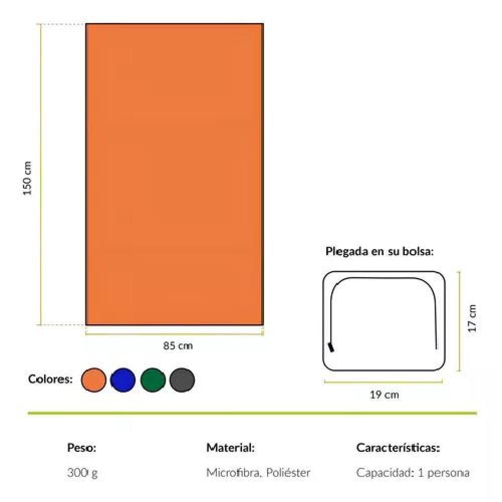 TOALLA DE MICROFIBRA PRO OUTDOOR, COLOR GRIS - 2