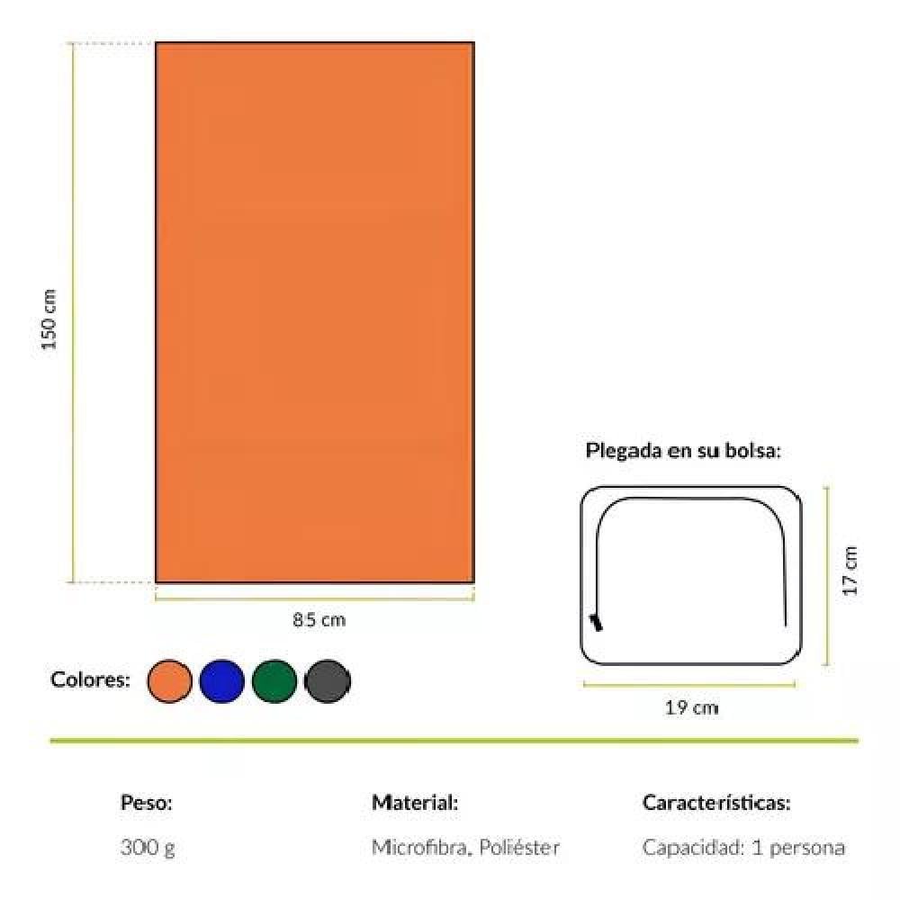 TOALLA DE MICROFIBRA PRO OUTDOOR, COLOR VERDE - 2