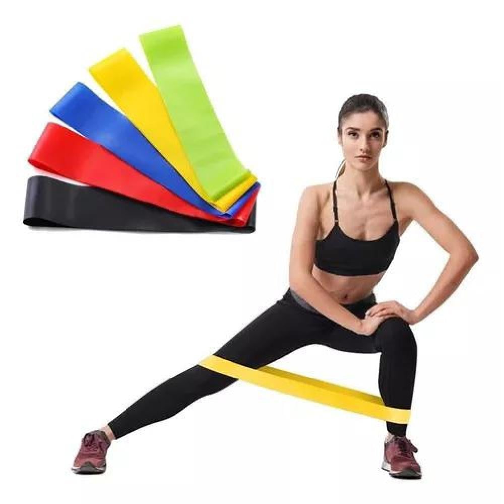 BANDAS DE RESISTENCIA BANDA ELASTICOS KIT FITNESS EJERCICIOS 5 PCS - 1