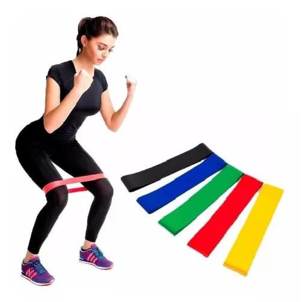 BANDAS DE RESISTENCIA BANDA ELASTICOS KIT FITNESS EJERCICIOS 5 PCS - 7