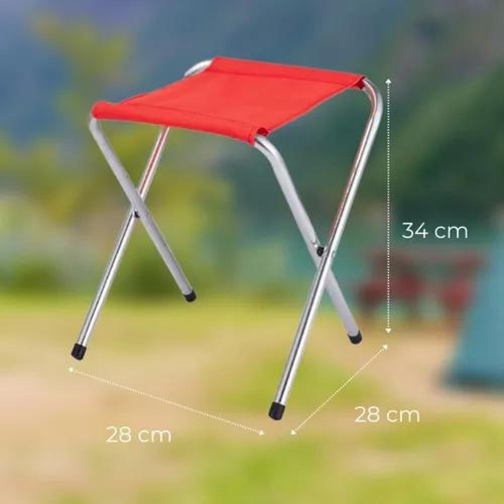 ASIENTO PLEGABLE PARA CAMPING ROJO - 3