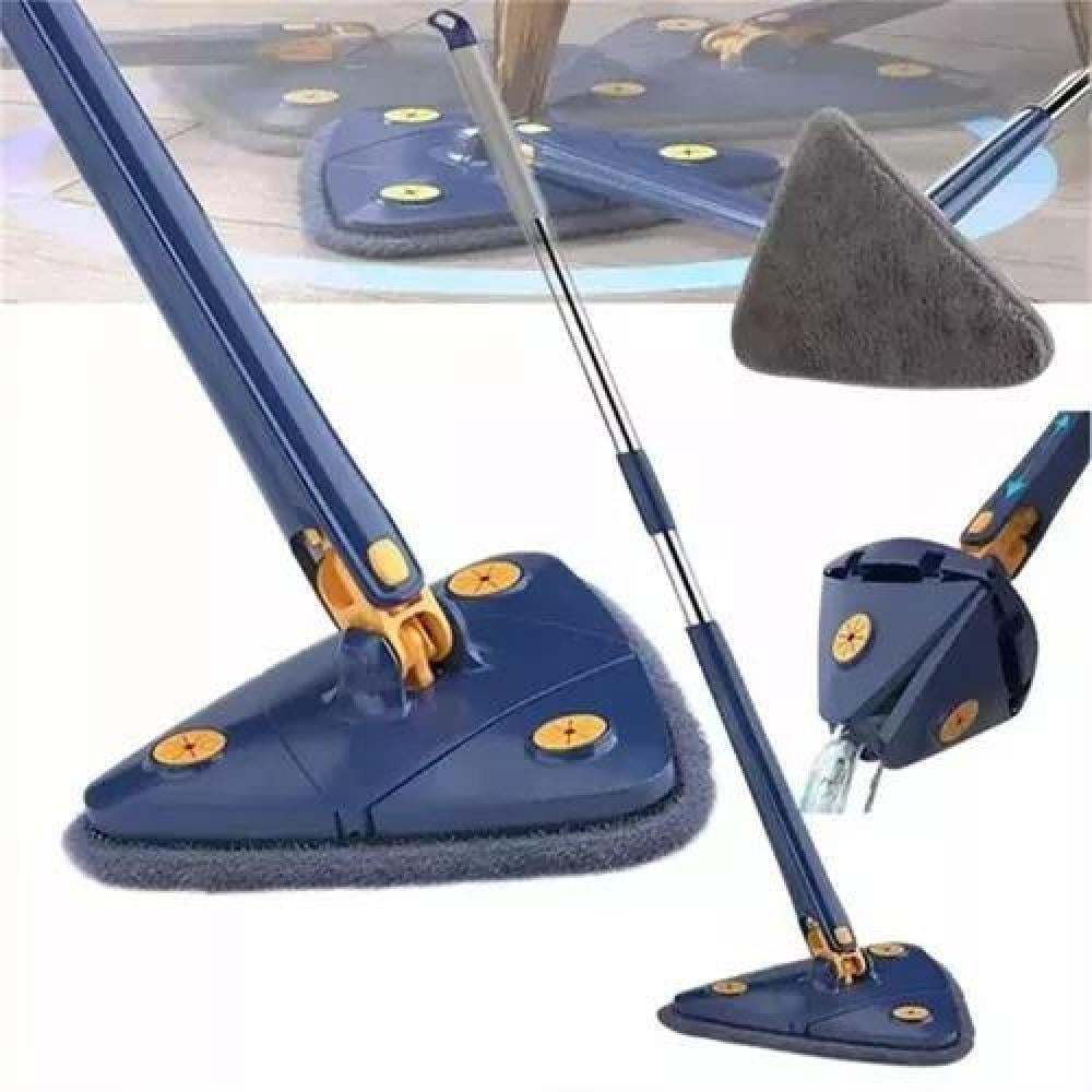 MOPA TRAPEADOR GIRA 360° TRIANGULAR ESCURRIDOR AUTOMÁTICO AZUL - 2