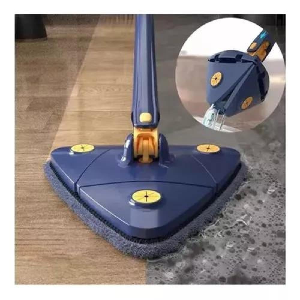 MOPA TRAPEADOR GIRA 360° TRIANGULAR ESCURRIDOR AUTOMÁTICO AZUL - 3