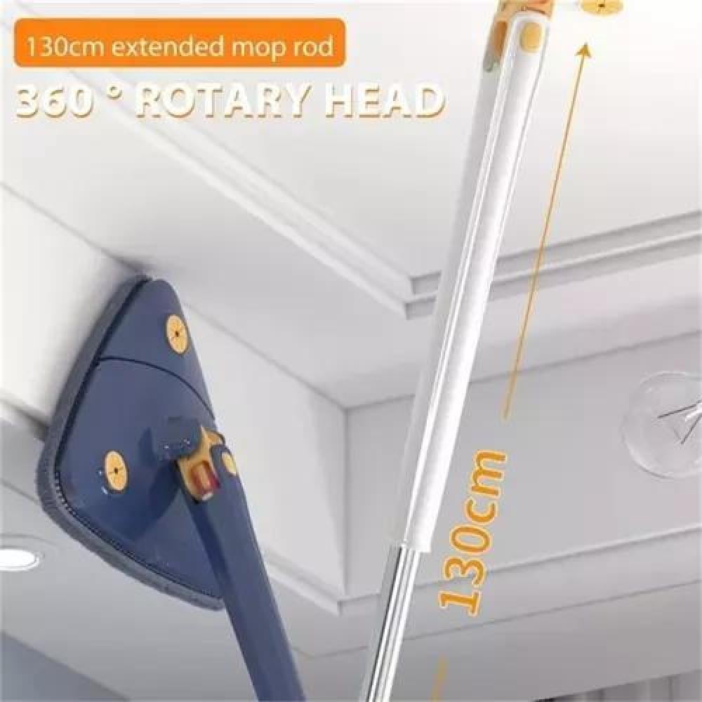 MOPA TRAPEADOR GIRA 360° TRIANGULAR ESCURRIDOR AUTOMÁTICO AZUL - 5